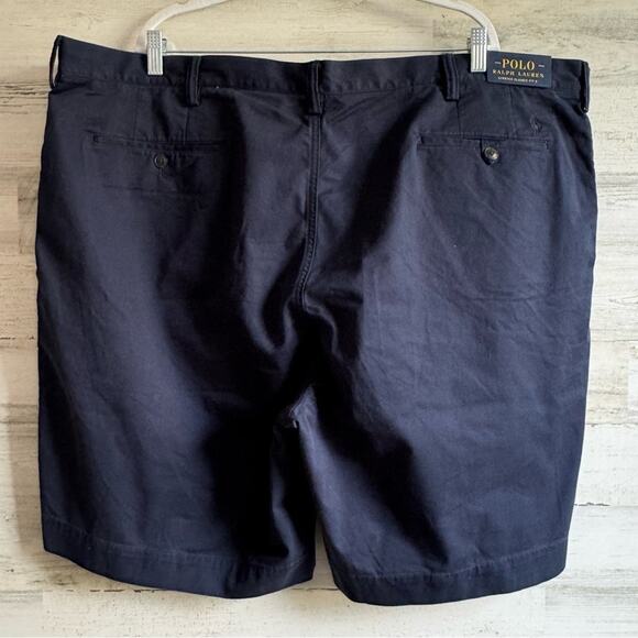 🍁 NWT Polo Ralph Lauren Stretch Classic Fit 9” Chino Shorts Navy Plus Size - Picture 2 of 12